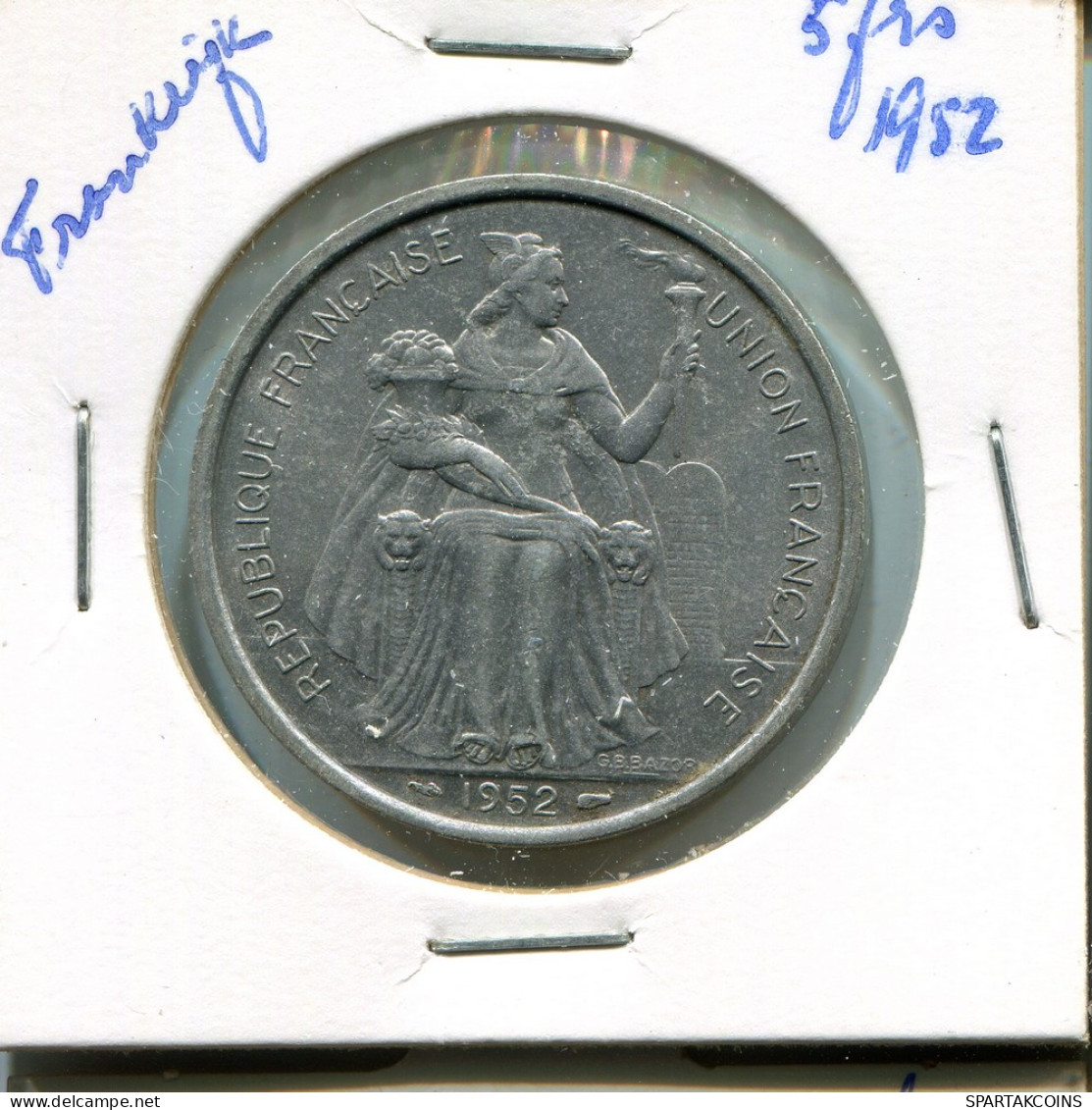 5 FRANCS 1952 FRANKREICH FRANCE Französisch Münze #AP025.D - 5 Francs