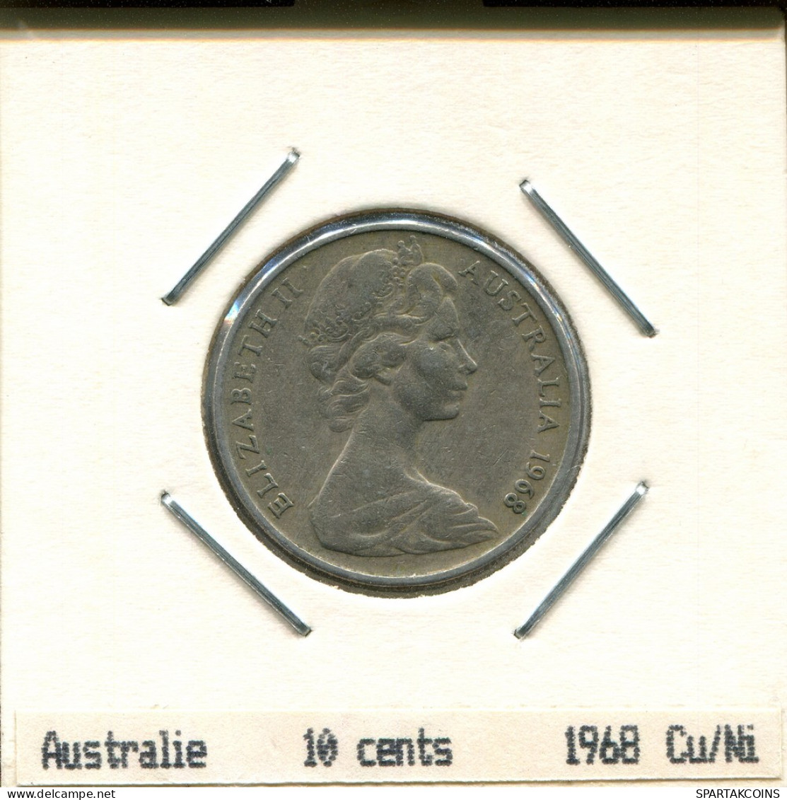10 CENTS 1968 AUSTRALIEN AUSTRALIA Münze #AS257.D - 10 Cents