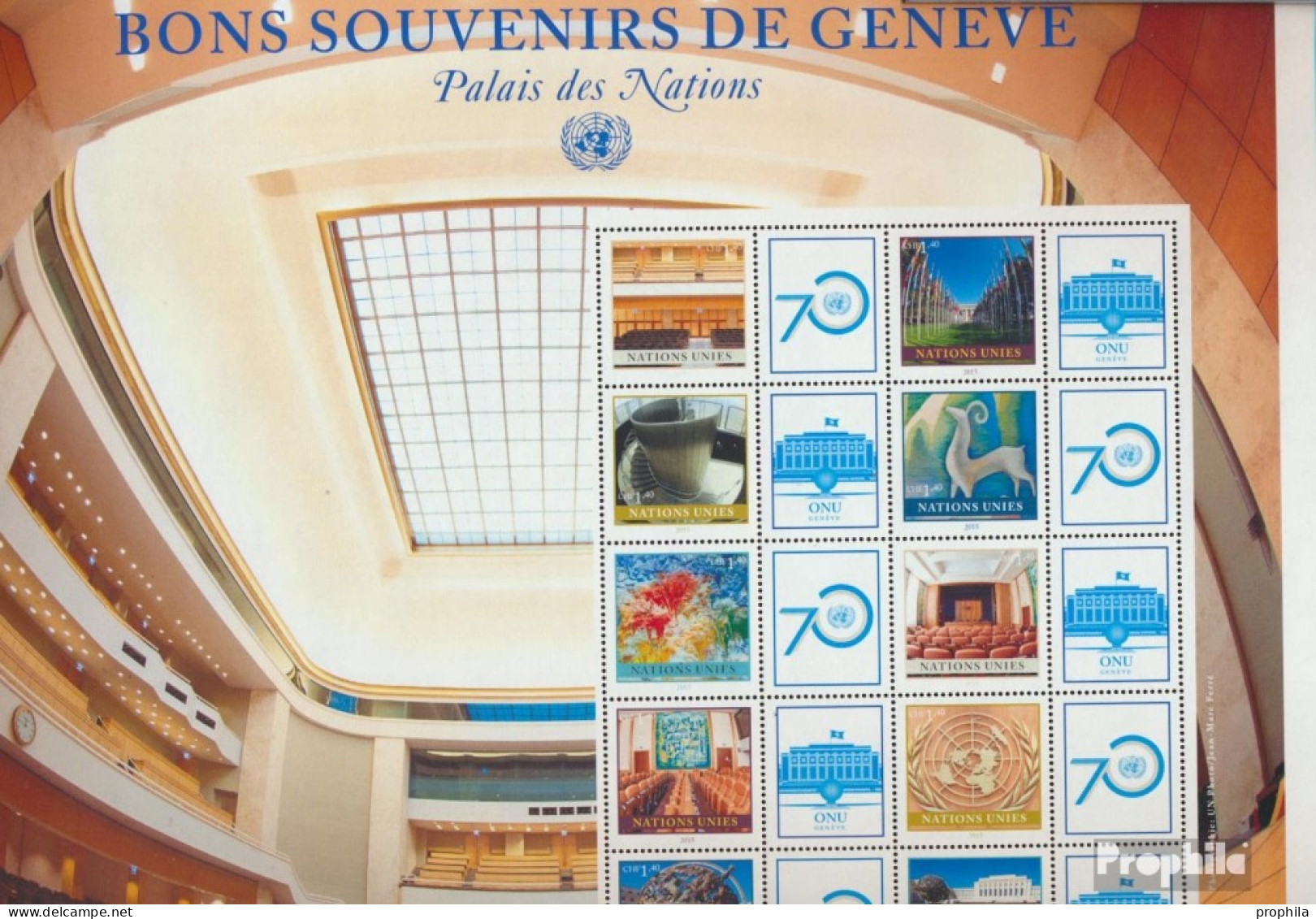 UNO - Genf 927-931Klb Kleinbogen (kompl.Ausg.) Postfrisch 2015 Grußmarken - Unused Stamps