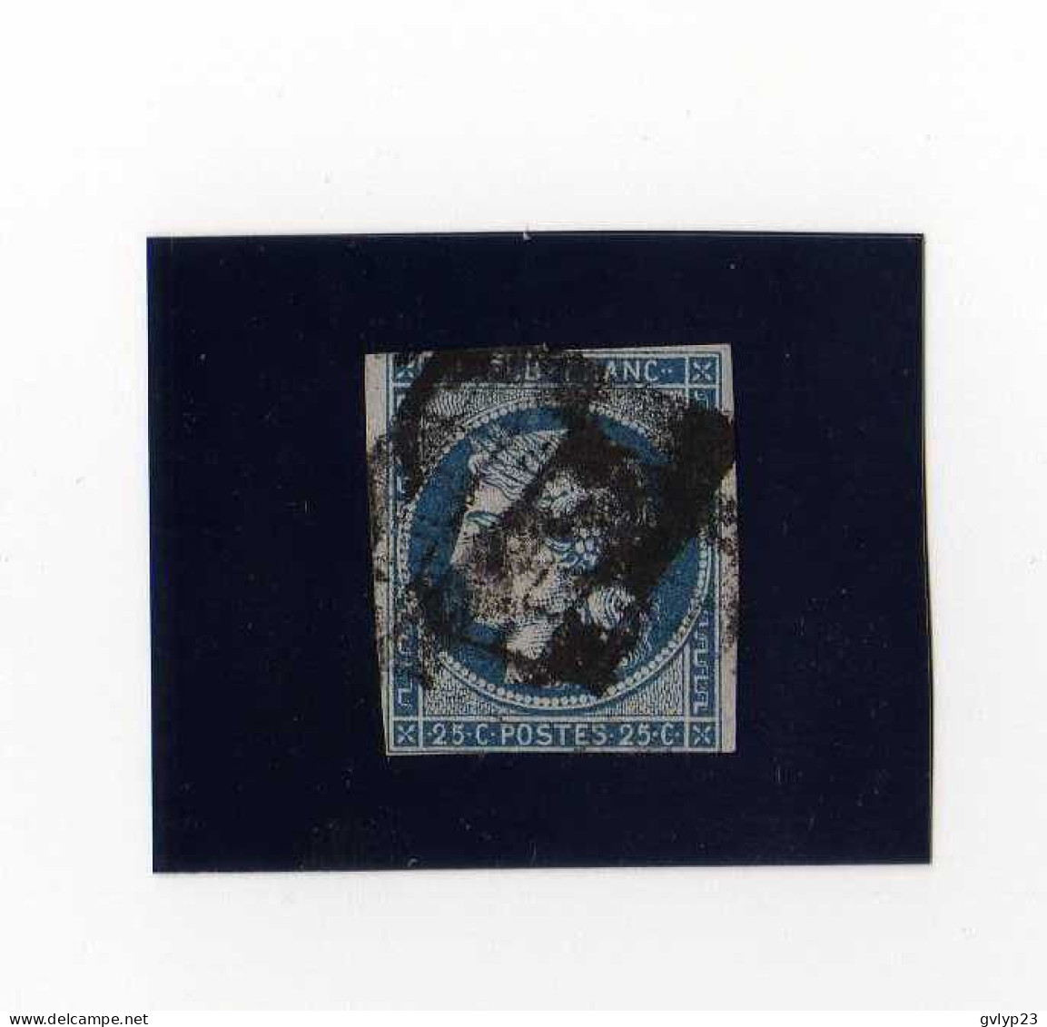 Cérès II° REPUBLIQUE 25c. Bleu Oblitéré N° 4 YVERT ET TELLIER  1850 - 1849-1850 Ceres