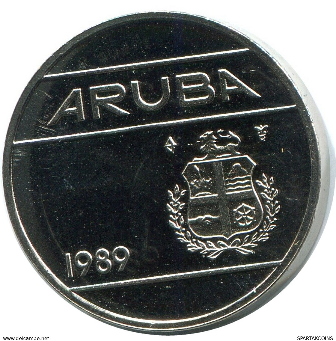 25 CENTS 1989 ARUBA Pièce (From BU Mint Set) #AH070.F - Aruba