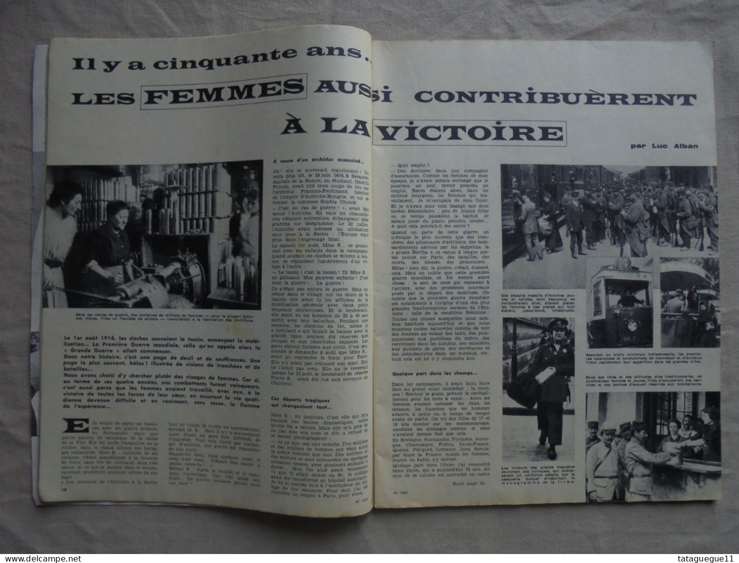 Ancien - Magazine Femmes D'Aujourd'hui N° 1004 - 30 Juillet 1964 - Mode