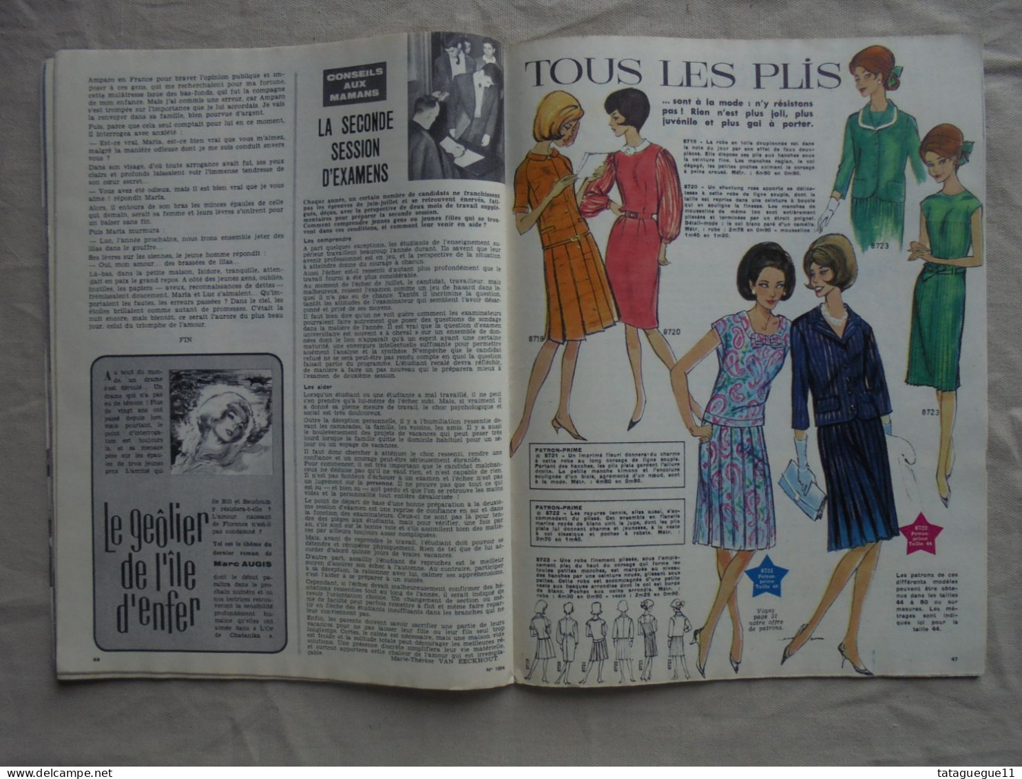 Ancien - Magazine Femmes d'Aujourd'hui N° 1004 - 30 Juillet 1964