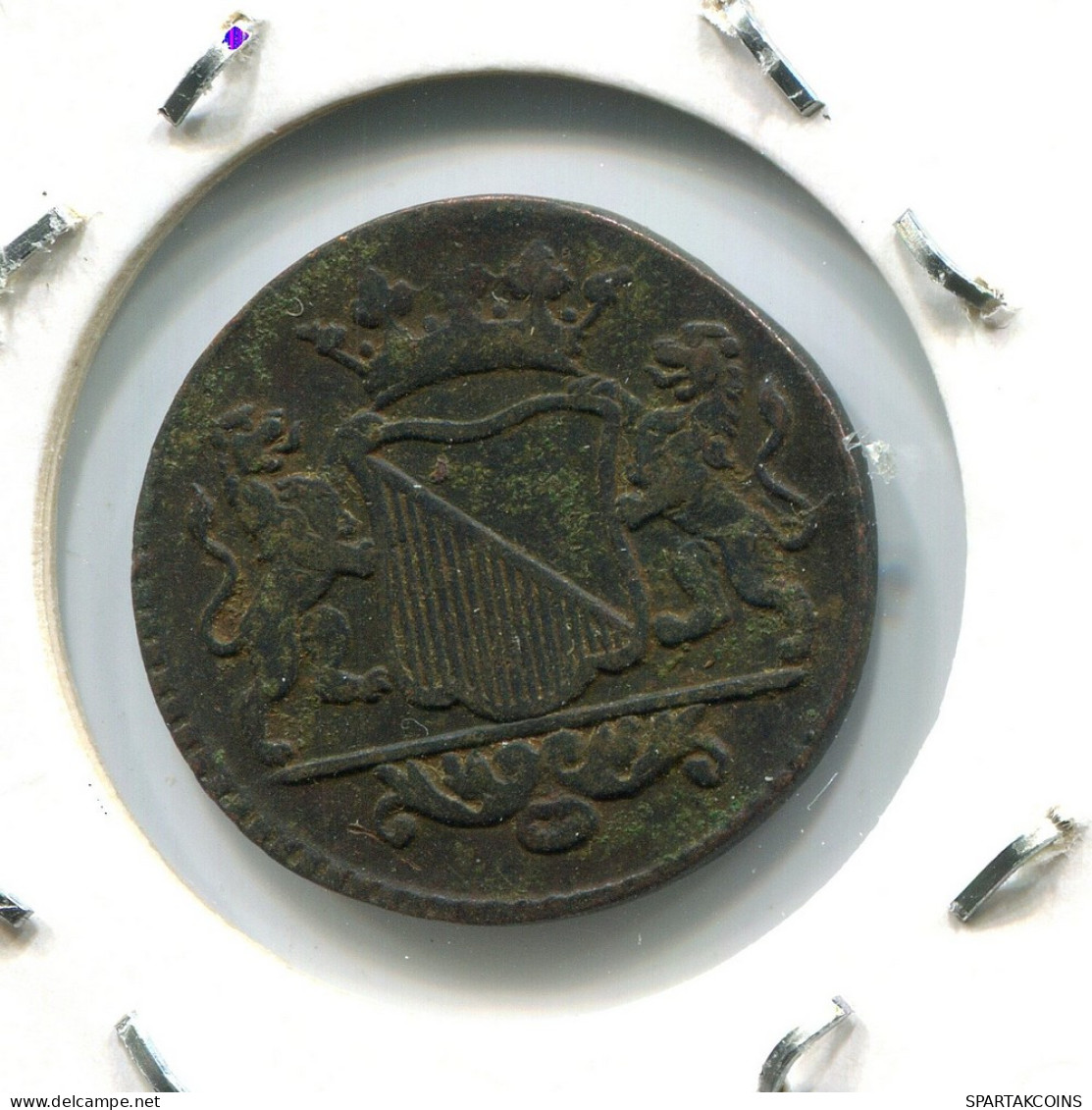 1745 UTRECHT VOC DUIT NEERLANDÉS NETHERLANDS Colonial Moneda #VOC1665.10.E - Indes Néerlandaises