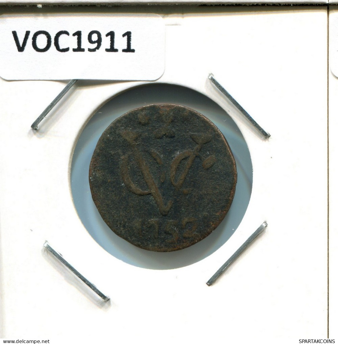 1752 ZEALAND VOC DUIT NEERLANDÉS NETHERLANDS Colonial Moneda #VOC1911.10.E - Indes Néerlandaises