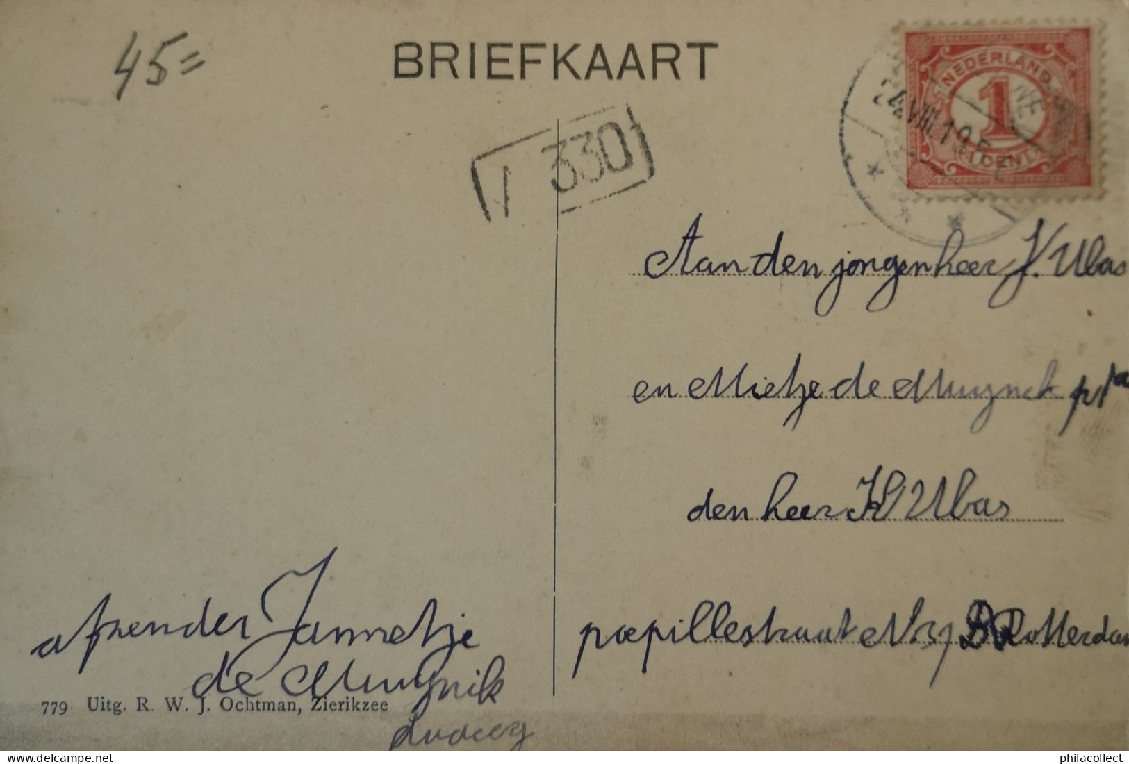 Cortgene (Kortgene) Zld. // Veerhuis 1919 - Andere & Zonder Classificatie