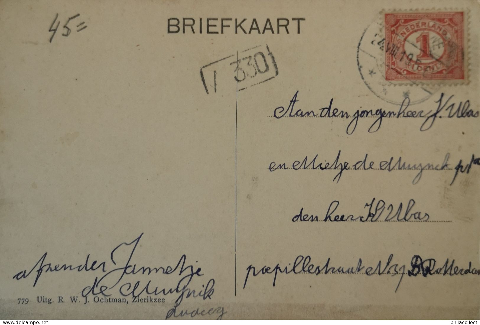 Cortgene (Kortgene) Zld. // Veerhuis 1919 - Other & Unclassified