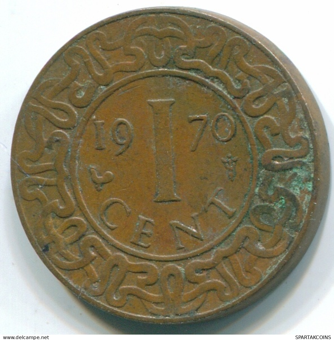 1 CENT 1970 SURINAME NEERLANDÉS NETHERLANDS Bronze Cock Colonial #S10959.E - Surinam 1975 - ...