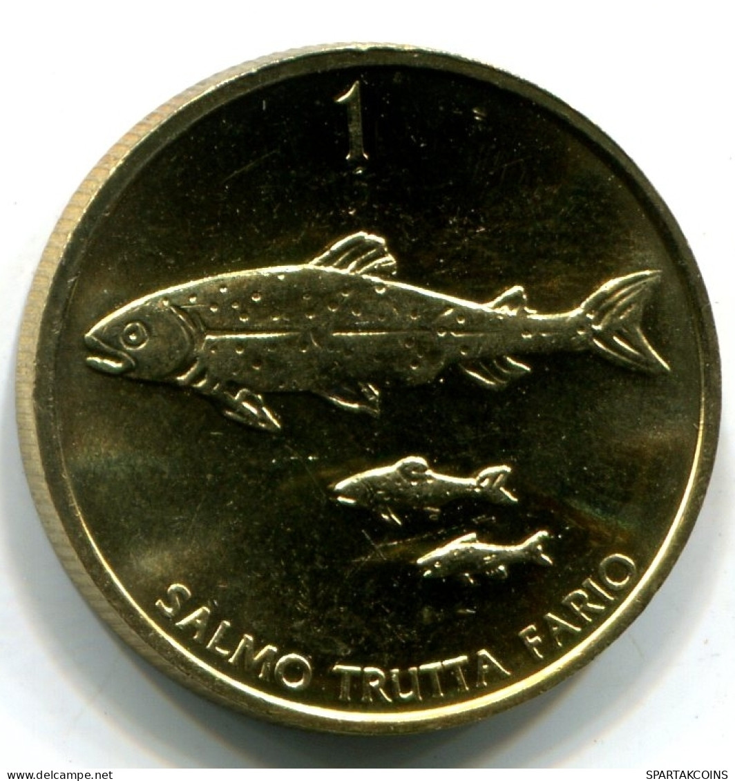 1 TOLAR 2001 ESLOVENIA SLOVENIA UNC Fish Moneda #W11280.E - Slovenië