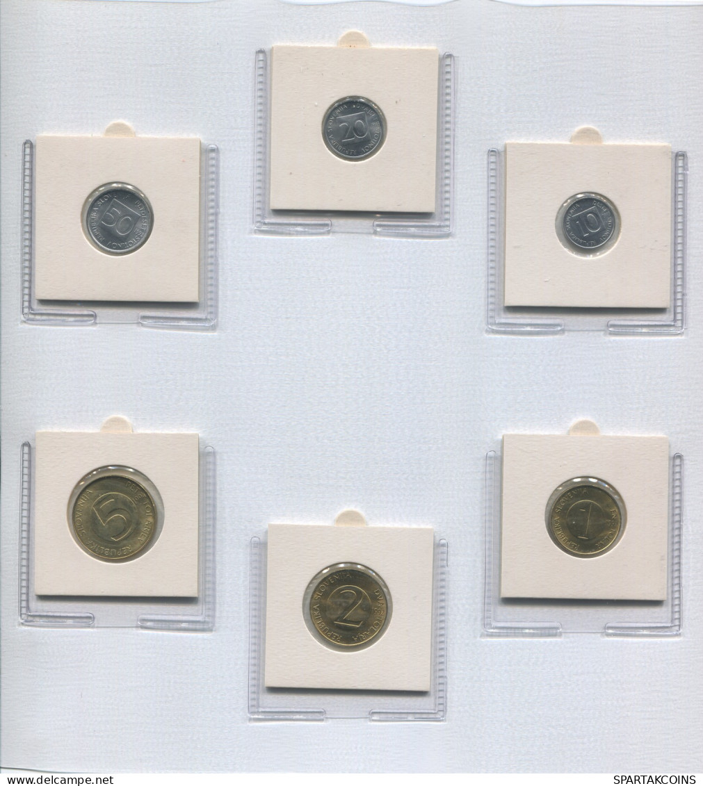 ESLOVENIA SLOVENIA 1992-1997 Moneda SET 6 Moneda UNC #SET1174.5.E - Slowenien