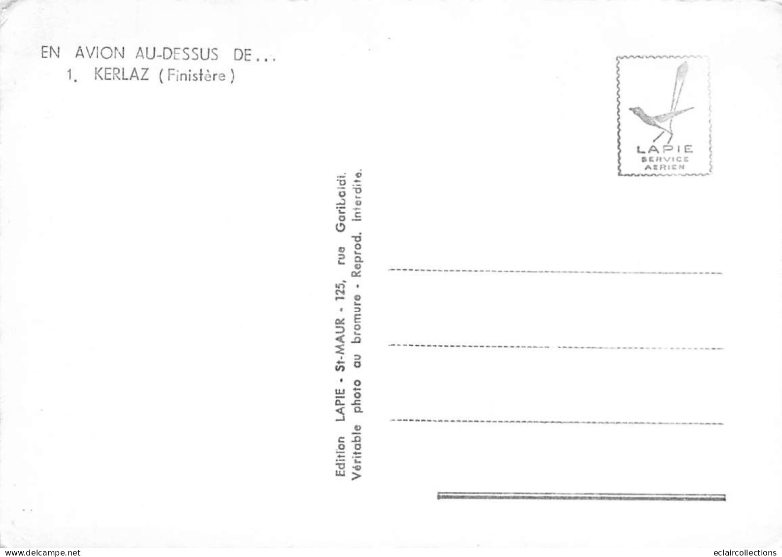 Kerlaz        29       Vue Aérienne       10 X 15   (voir Scan) - Sonstige & Ohne Zuordnung