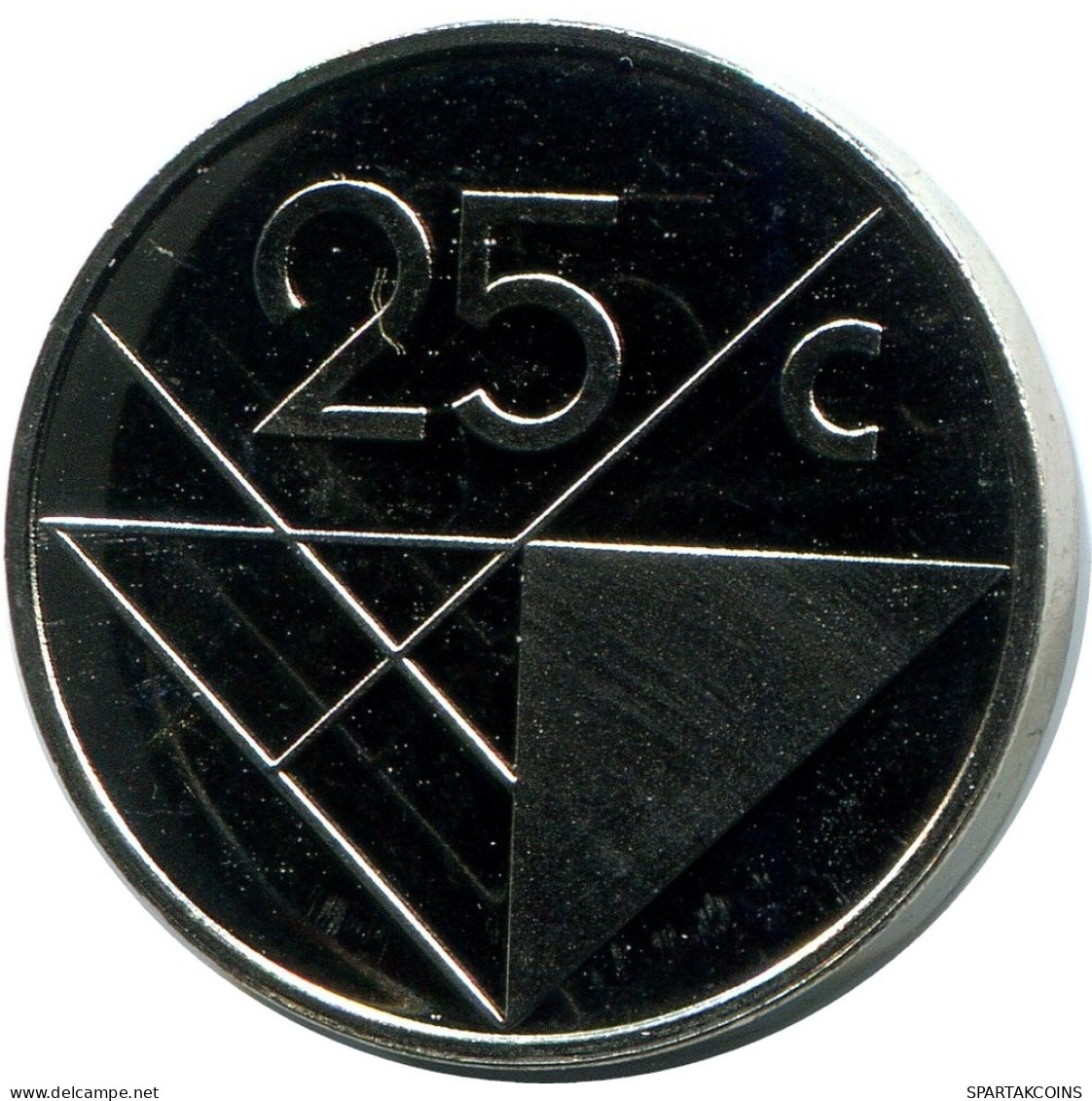 25 CENTS 1989 ARUBA Moneda (From BU Mint Set) #AH070.E - Aruba