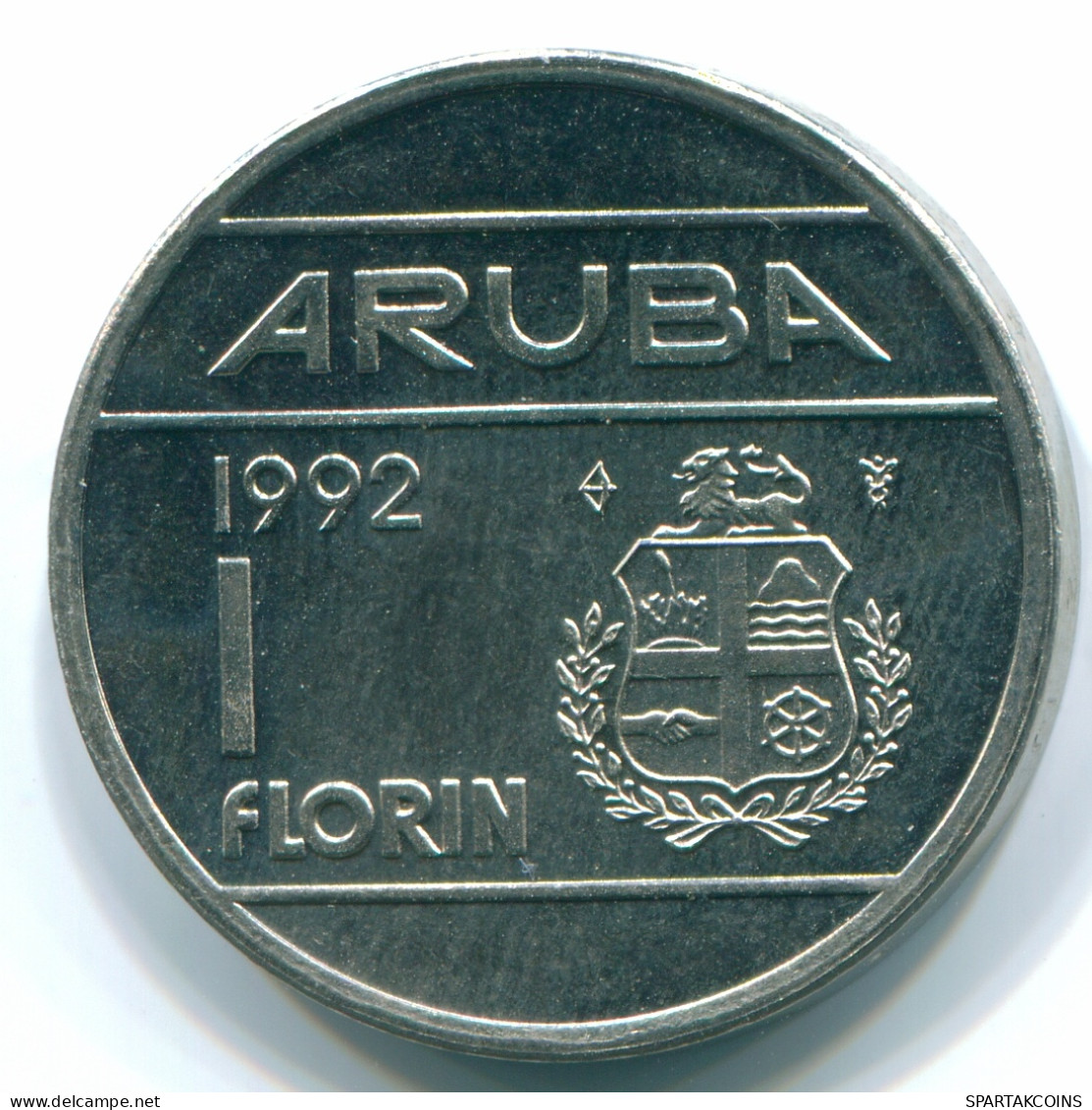 1 FLORIN 1992 ARUBA (NEERLANDÉS NETHERLANDS) Nickel Colonial Moneda #S13655.E - Aruba