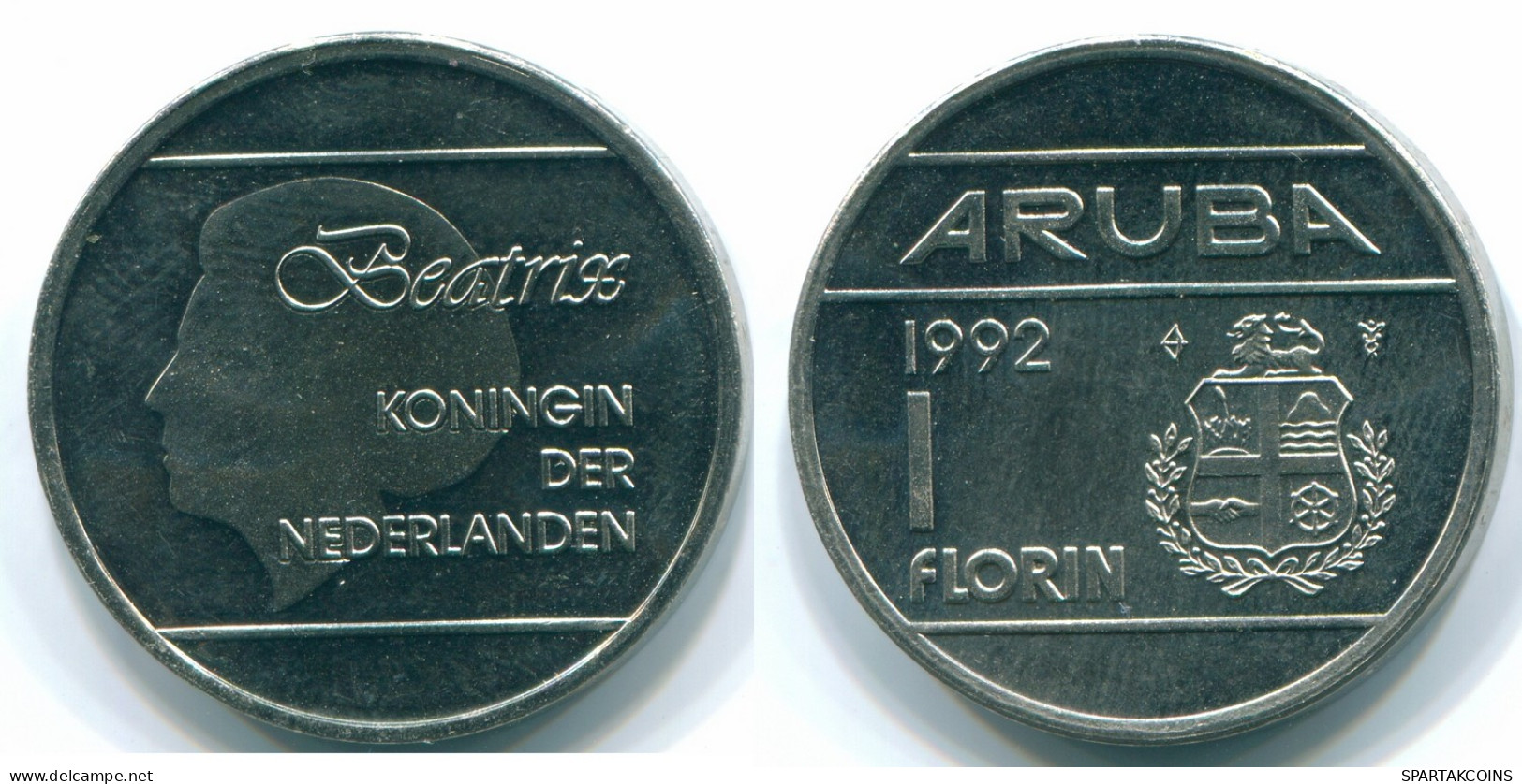 1 FLORIN 1992 ARUBA (NEERLANDÉS NETHERLANDS) Nickel Colonial Moneda #S13655.E - Aruba