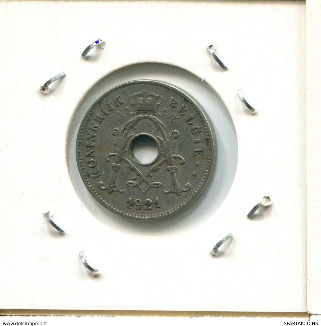 10 CENTIMES 1921 BÉLGICA BELGIUM Moneda #AU601.E - 10 Cents