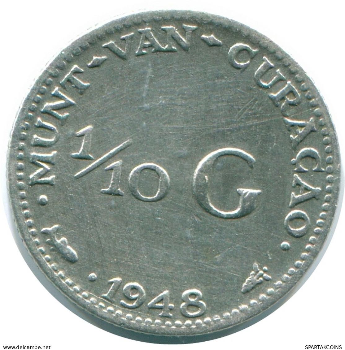 1/10 GULDEN 1948 CURACAO NEERLANDÉS NETHERLANDS PLATA #NL11933.3.E - Curaçao