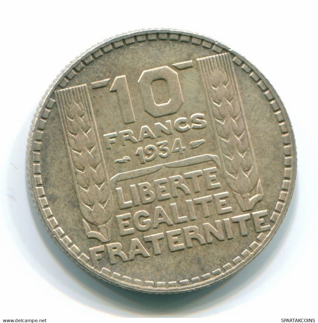 10 FRANCS 1934 FRANCIA FRANCE Moneda PLATA #FR1064.14.E - 10 Francs