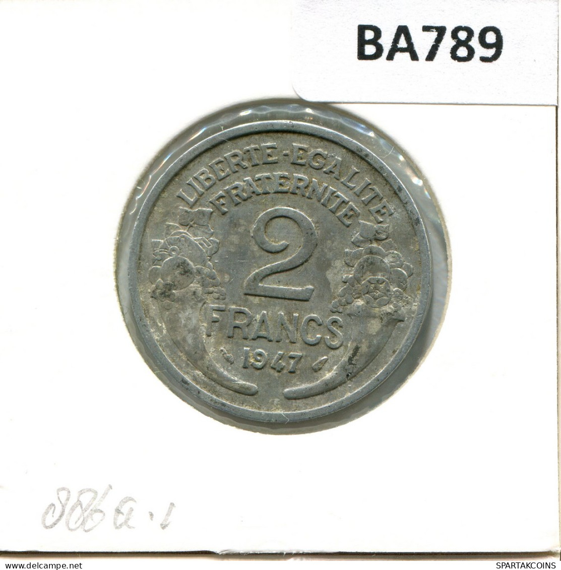 2 FRANCS 1947 FRANCIA FRANCE Moneda #BA789.E - 2 Francs
