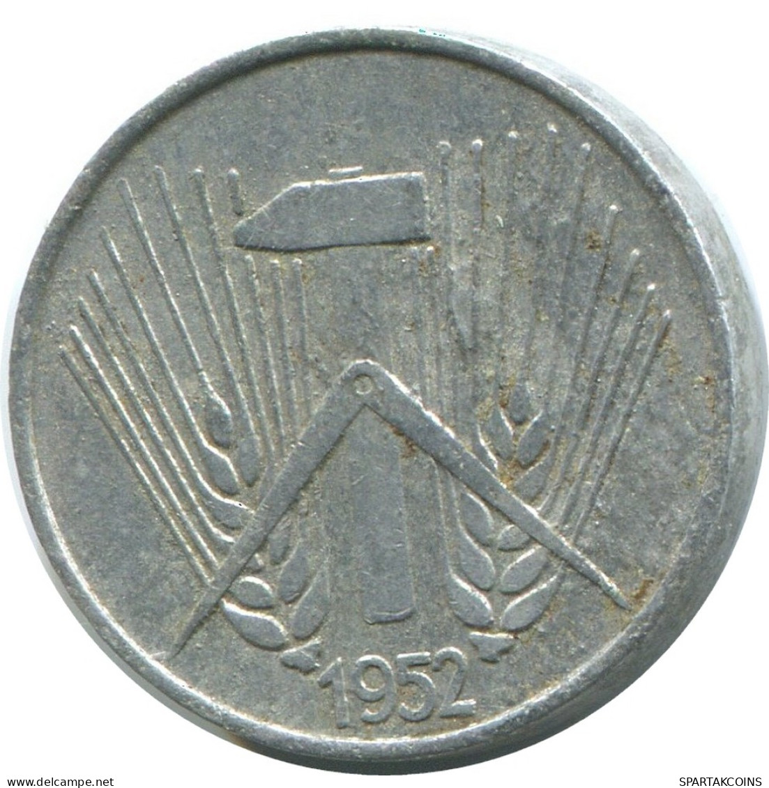 1 PFENNIG 1952 A DDR EAST ALEMANIA Moneda GERMANY #AD784.9.E - 1 Pfennig