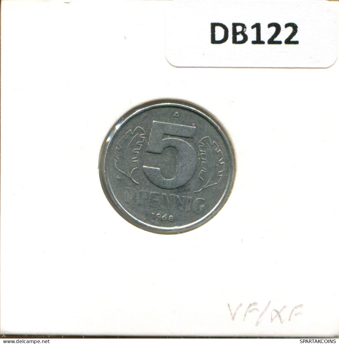 5 PFENNIG 1968 A DDR EAST ALEMANIA Moneda GERMANY #DB122.E - 5 Pfennig