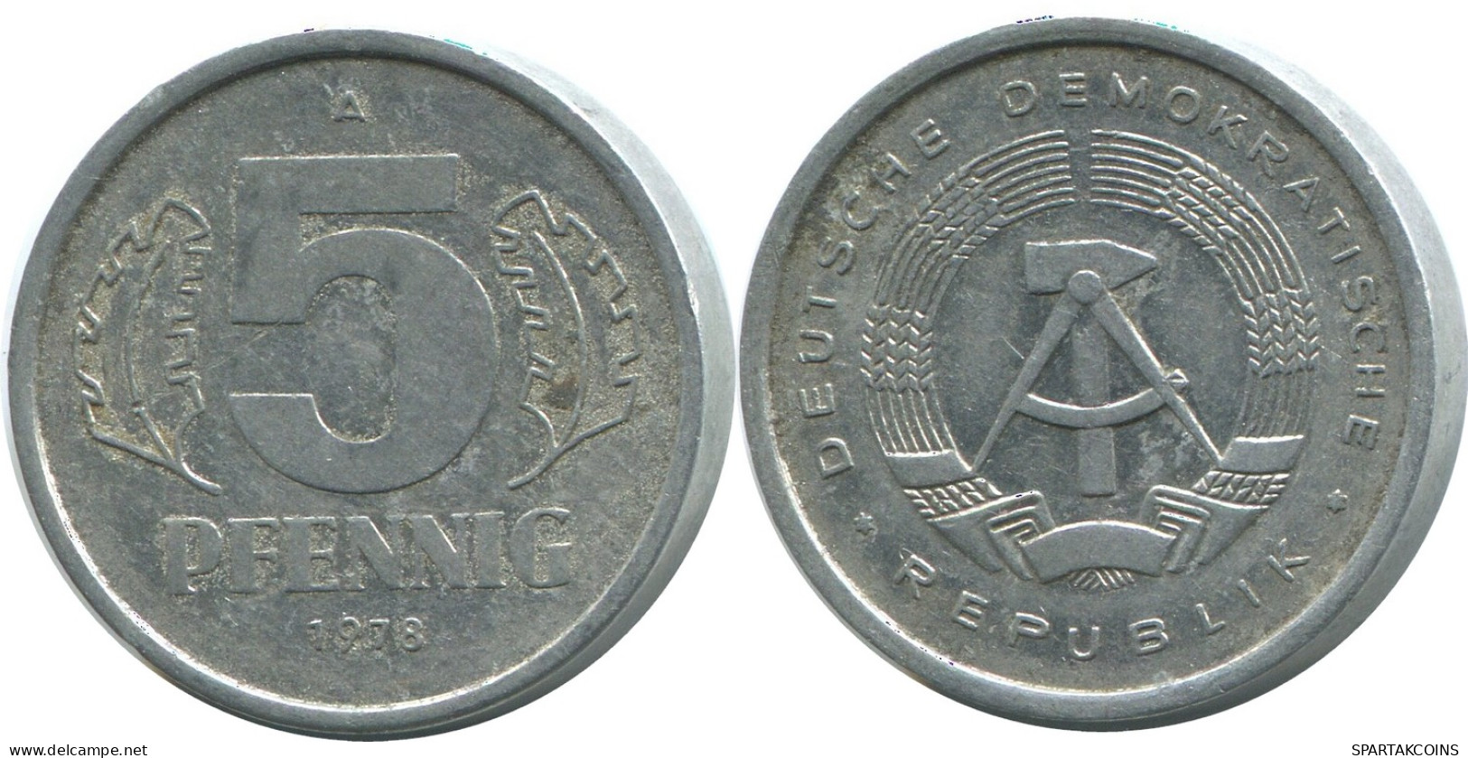 5 PFENNIG 1978 A DDR EAST ALEMANIA Moneda GERMANY #AE006.E - 5 Pfennig