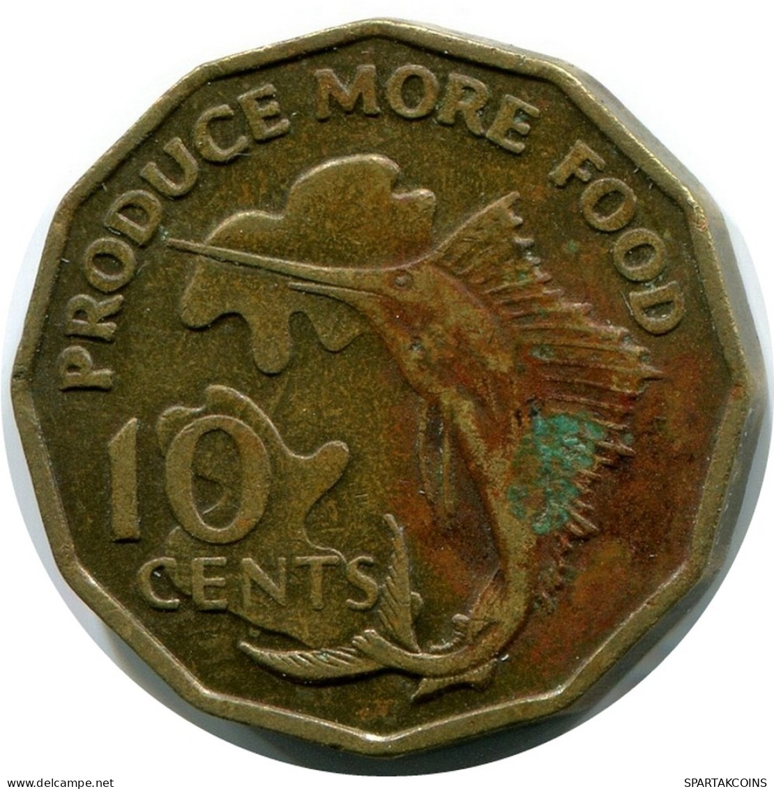 10 CENTS 1977 SEYCHELLES Moneda #AR157.E - Seychellen