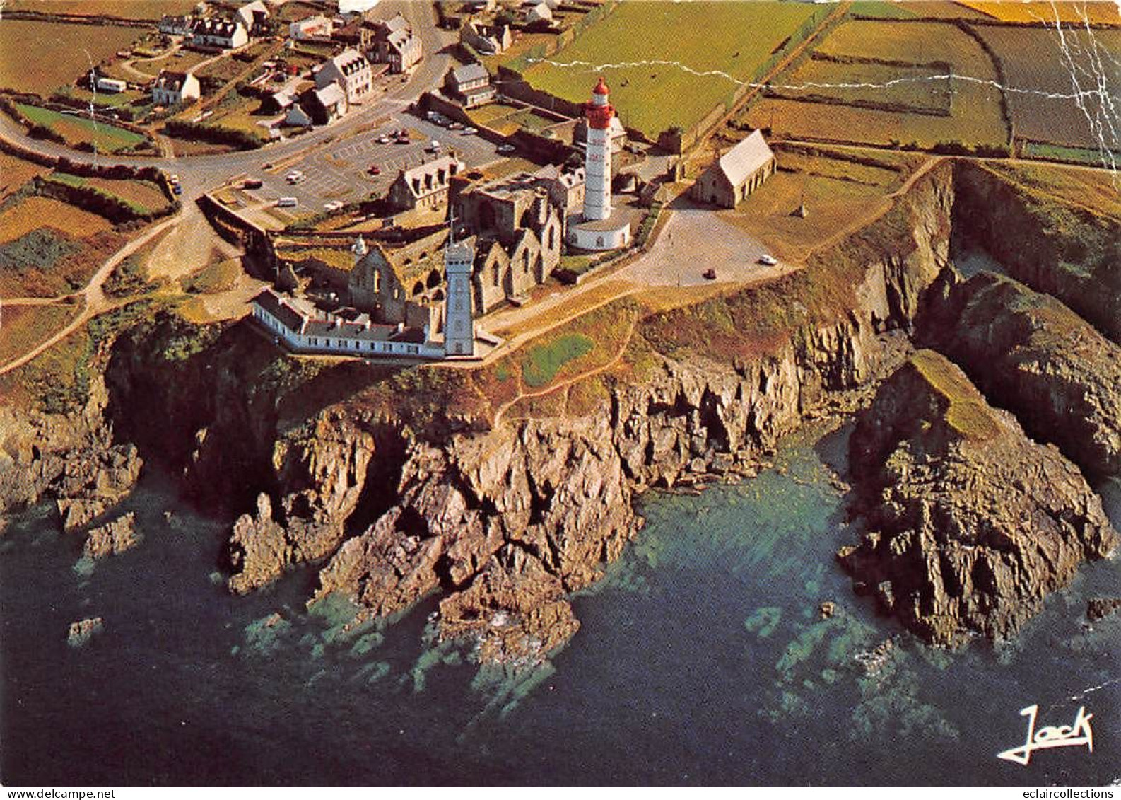 Plougonvelin         29       Pointe Saint Mathieu. Le Phare. Vue Aérienne        10 X 15   (voir Scan) - Plougonvelin