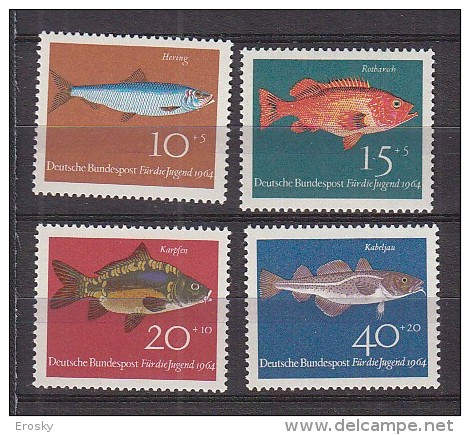 N3173 - ALLEMAGNE FEDERALE BUND Yv N°284/87 ** POISSONS FISH - Ungebraucht