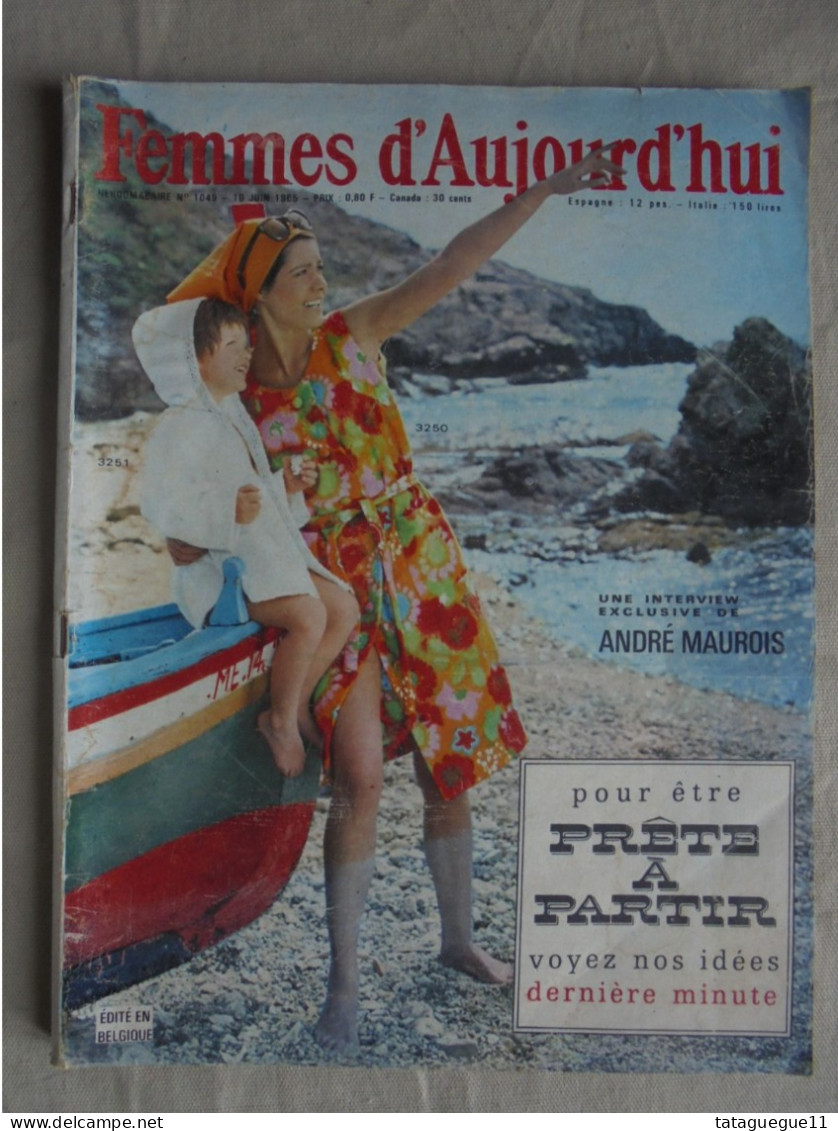 Vintage - Revue Femmes D'Aujourd'hui N° 1049 Juin 1965 - Fashion