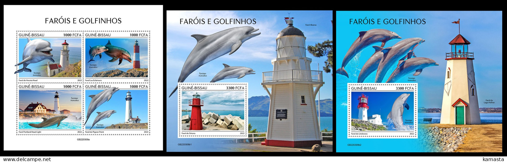 Guinea Bissau  2022 Lighthouses & Dolphins. (309) OFFICIAL ISSUE - Dauphins