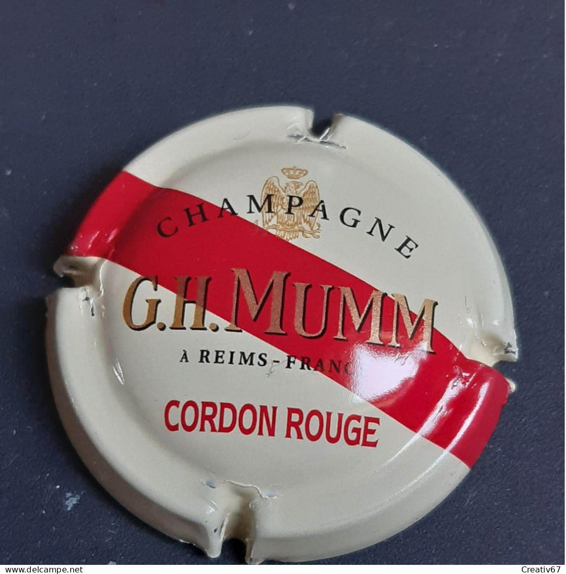 Muselet Champagne G.H Mumm à Reims France Cordon Rouge - Mumm GH