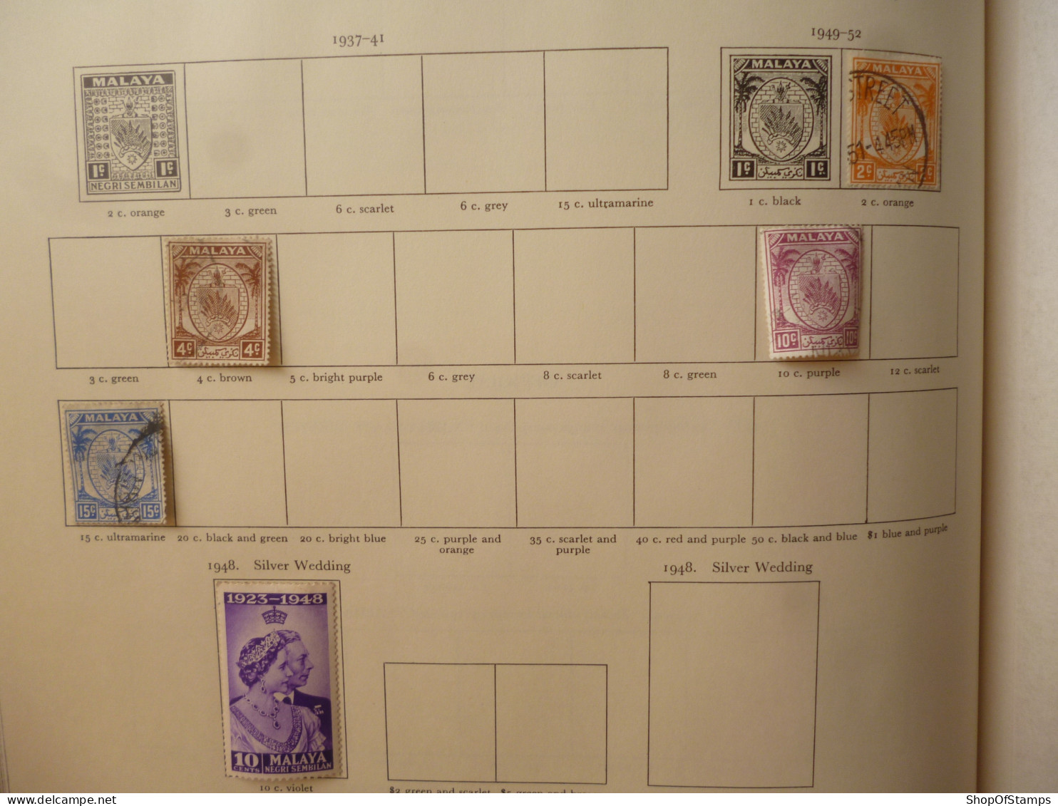 NEGRI SEMBILAN KING GEORGE VI USED OR MH STAMPS - Negri Sembilan