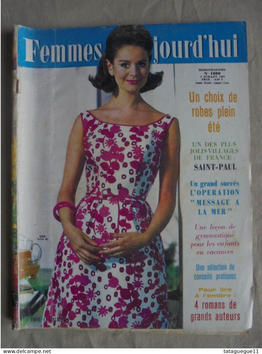 Ancien - Revue Femmes D'Aujourd'hui N° 1000 - 2 Juillet 1964 - Mode