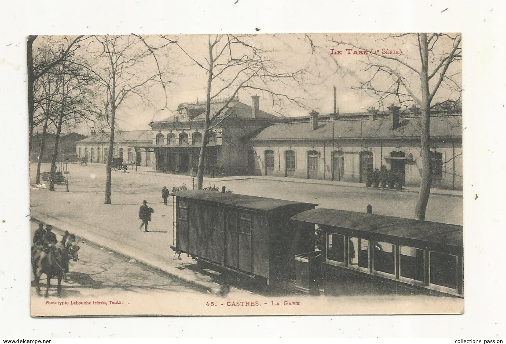 Cp, Chemin De Fer, La Gare Avec Train, 81 , CASTRES,  Voyagée 1913 - Estaciones Con Trenes