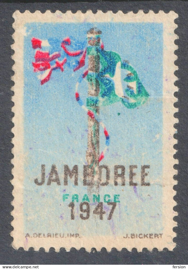 Jamboree 1947 France Scouting Scouts FLAG Switzerland Taiwan USA Cuba Britain Netherlands LABEL CINDERELLA VIGNETTE - Used Stamps