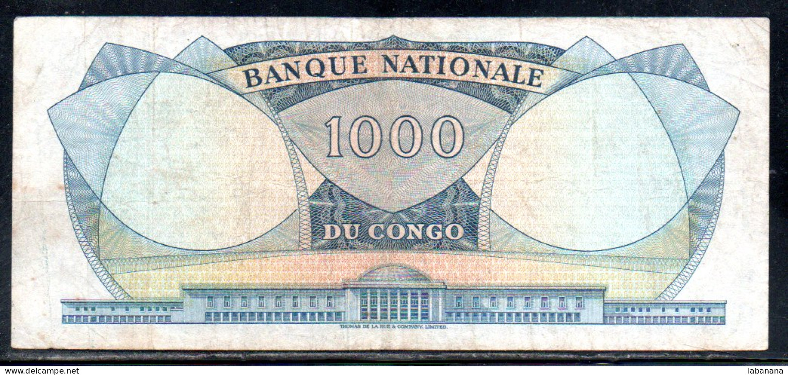 659-Congo 1000fr 1964 T310 - République Démocratique Du Congo & Zaïre