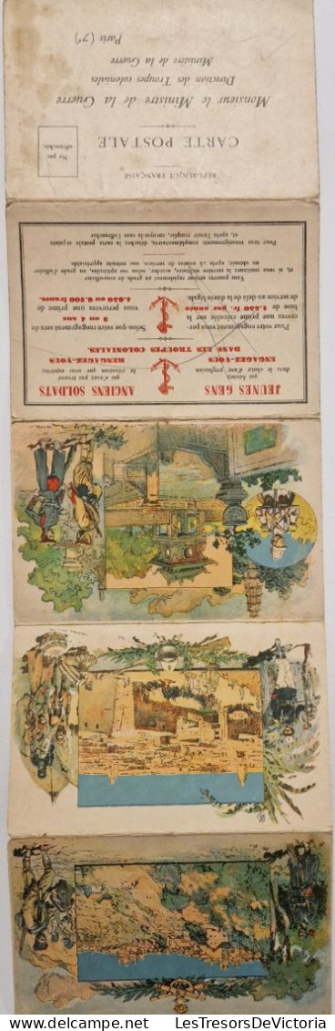 A SYSTEME - Monsieur Le Ministre De La Guerre - Direction Des Troupes Coloniales - Carte Postale Ancienne - Móviles (animadas)