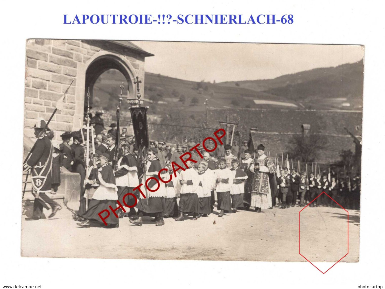 LAPOUTROIE-!!?-SCHNIERLACH-68-COMMUNION-CARTE PHOTO Allemande-Guerre14-18-1 WK-Militaria-France-FELDPOST- - Lapoutroie