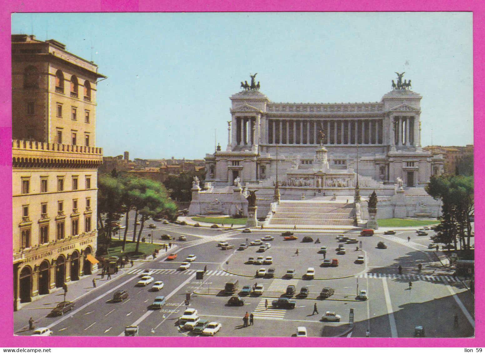 290453 / Italy - Roma (Rome) - Piazza Venezia Monumento A Vittorio Emanuele II (Altare Della Patria) Bus Car PC  Italia - Altare Della Patria