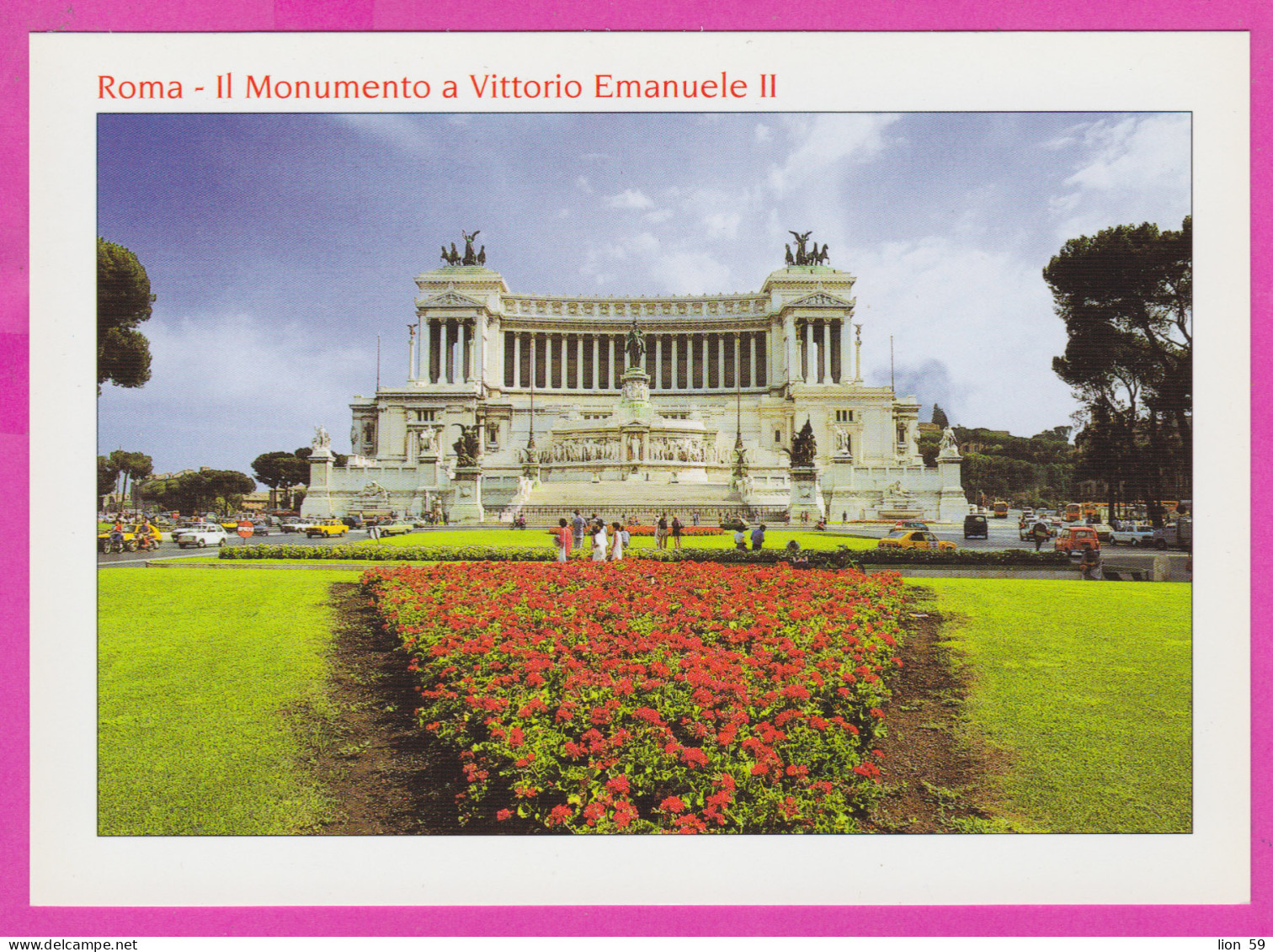 290459 / Italy - Roma (Rome) -  Monumento A Vittorio Emanuele II (Altare Della Patria) Garden Flowers PC 11/29 Italia - Altare Della Patria