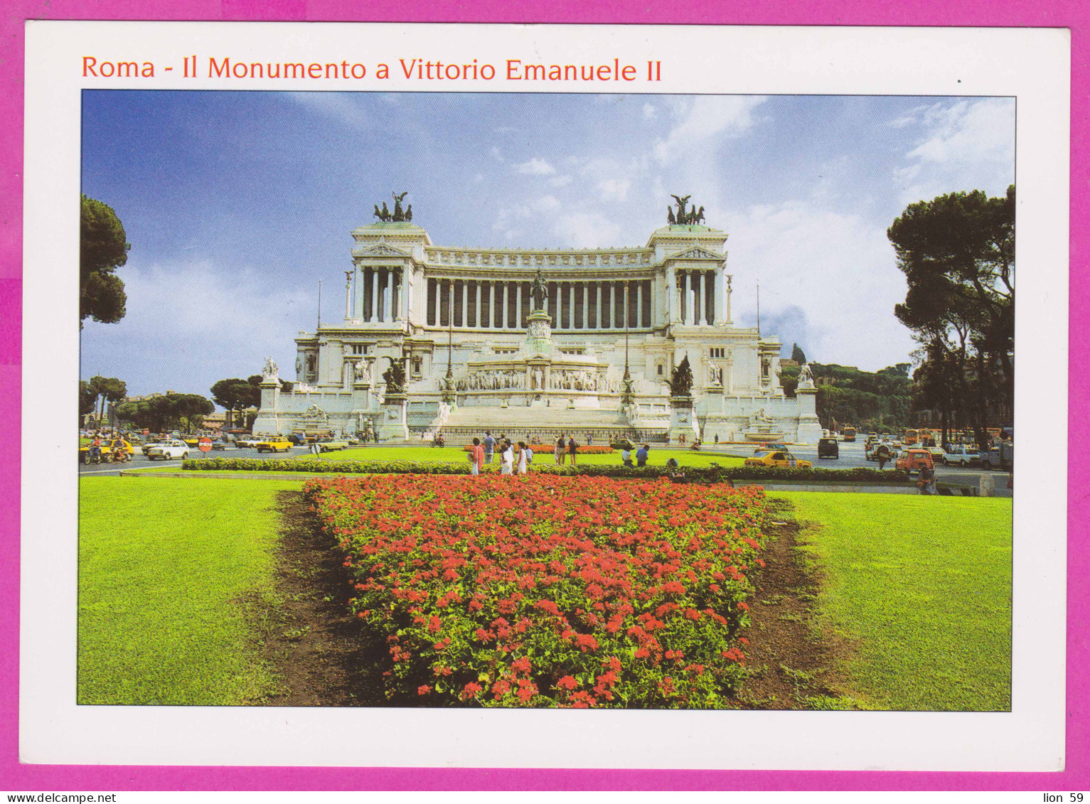 290460 / Italy - Roma (Rome) -  Monumento A Vittorio Emanuele II (Altare Della Patria) Garden Flowers PC 11/29 Italia - Altare Della Patria