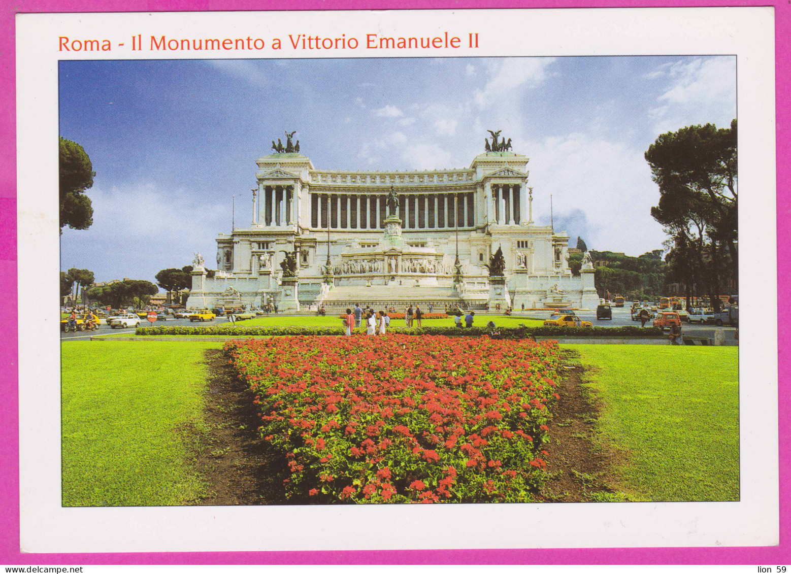 290461 / Italy - Roma (Rome) -  Monumento A Vittorio Emanuele II (Altare Della Patria) Garden Flowers PC 11/29 Italia - Altare Della Patria