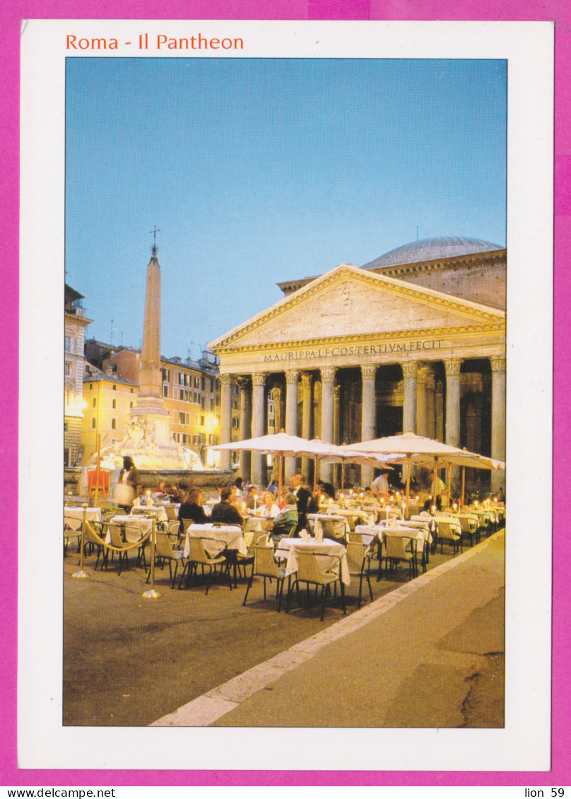 290492 / Italy - Roma (Rome) - Pantheon Former Roman Temple Catholic Church Summer Restaurant PC 12/31 Italia Italie - Pantheon