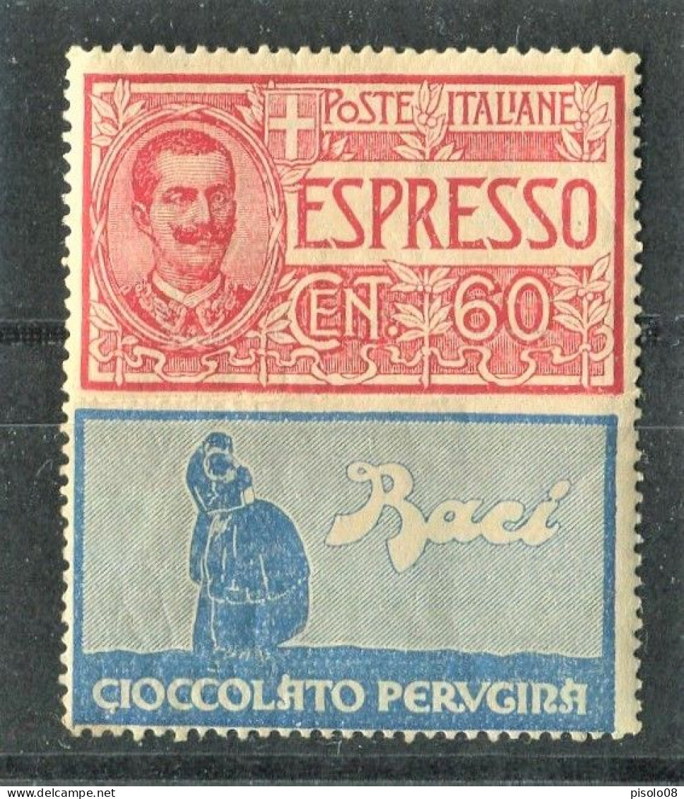 REGNO 1924 PUBBLICITARIO 60 C. PERUGINA ** MNH CENTRATO - Reklame