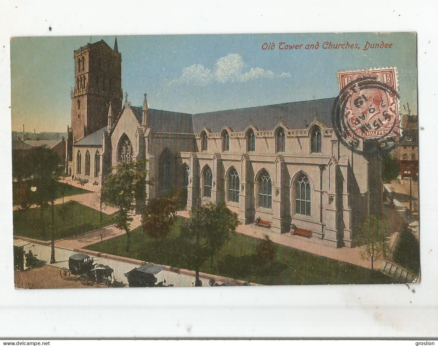 DUNDEE OLD TOWER AND CHURCHES 1919 - Angus