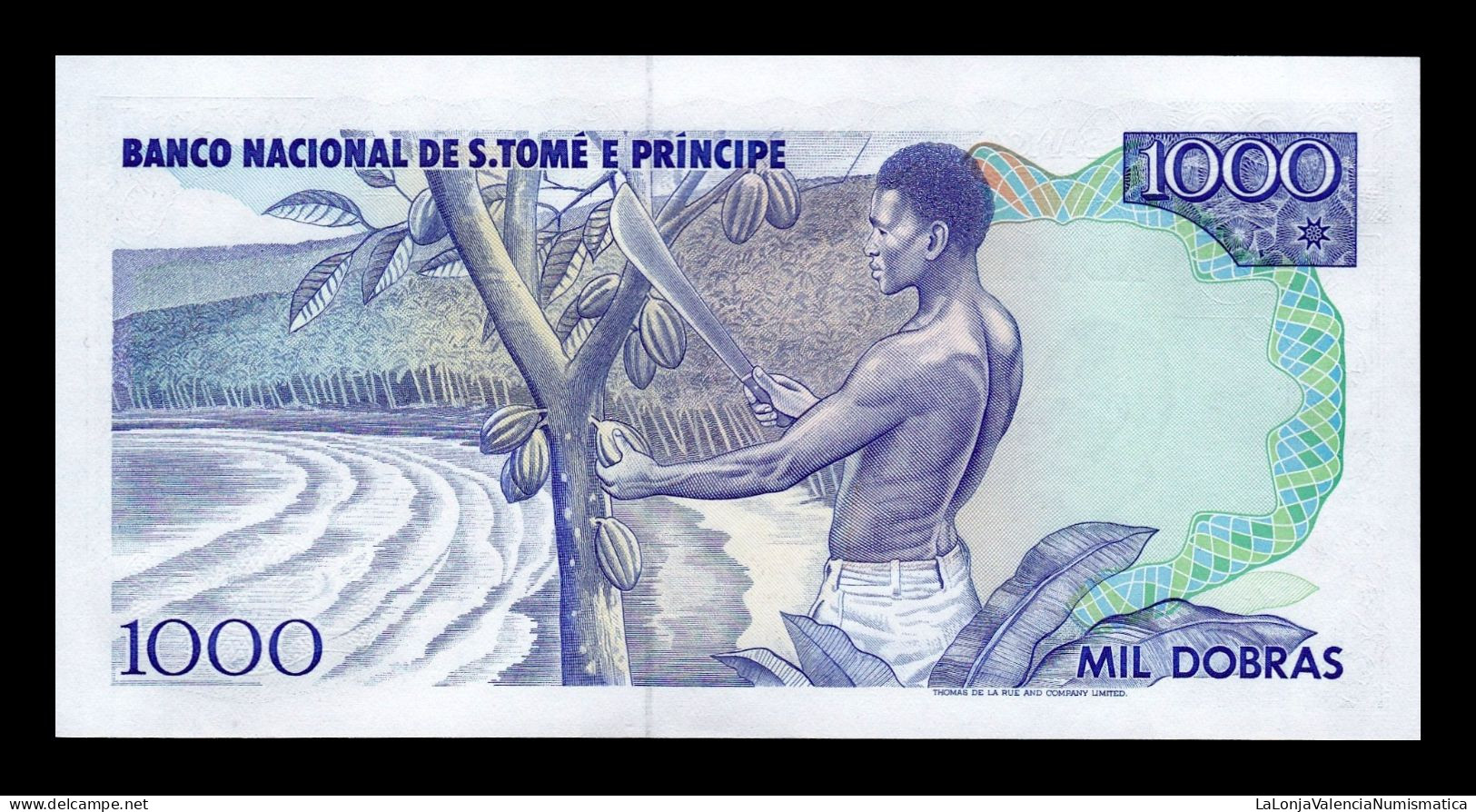 Santo Tomé Y Príncipe Saint Thomas & Prince 1000 Dobras 1989 Pick 62  Serie AD Sc Unc - Sao Tomé Et Principe