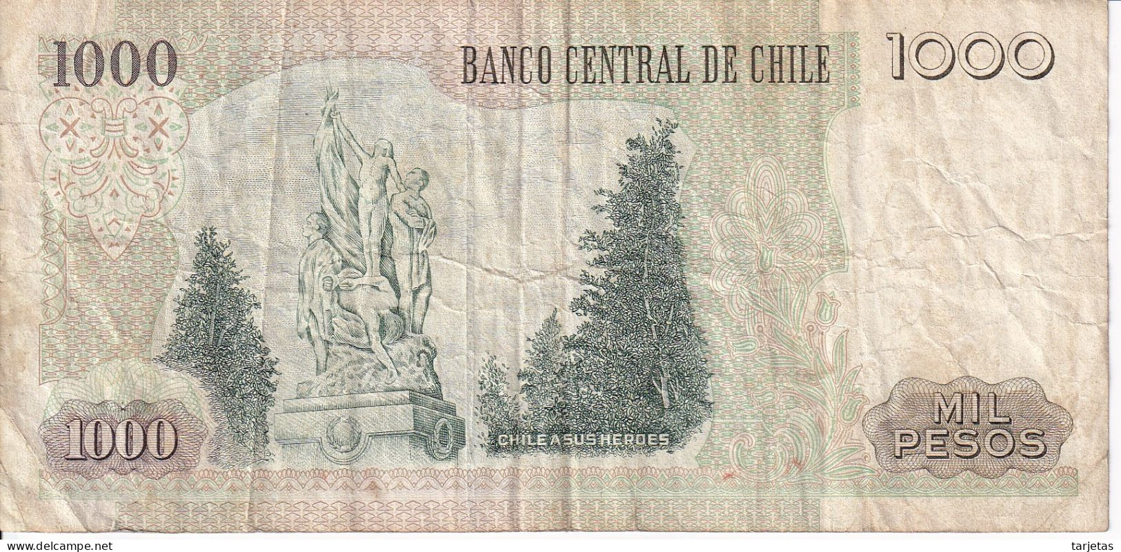 BILLETE DE CHILE DE 1000 PESOS DEL AÑO 1999  (BANK NOTE) - Cile