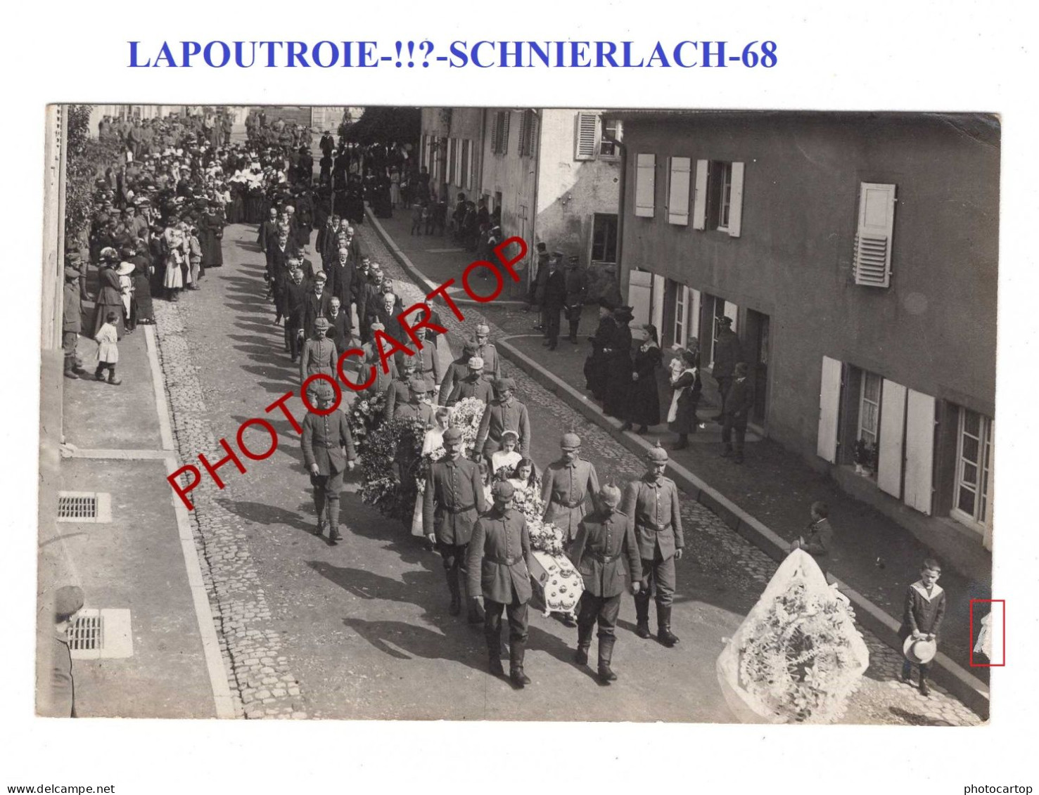 LAPOUTROIE-!!?-SCHNIERLACH-68-ENTERREMENT-CARTE PHOTO Allemande-Guerre14-18-1 WK-Militaria-France- - Lapoutroie