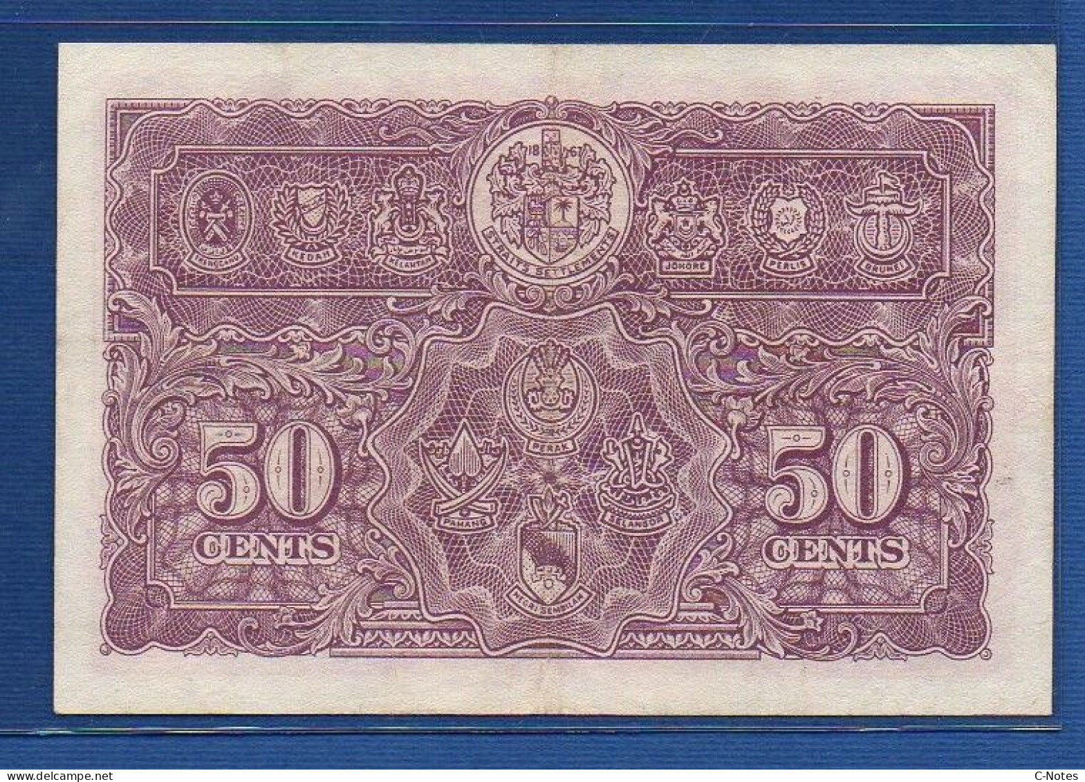 MALAYA - P.10b – 50 Cents 01.07.1941 XF+,  S/n  A/26 555974 -"George VI" Issue - Malaysie