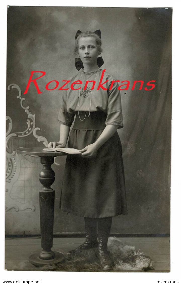 Jolie Carte Girl Fille Enfant Child Oude Foto Old Photo Ancienne Studio Cabinet Meisje Madchen Altes Bild - Ohne Zuordnung